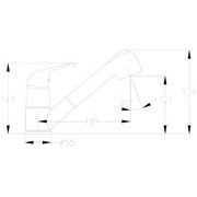 BALLETTO BATERIE DŘEZOVÁ TELESKOPICKÁ, 81019 - DŘEZOVÉ BATERIE - SANITA