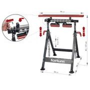 FORTUM KOZA/PODAVAČ 4-FUNKČNÍ, NOSNOST AŽ 200KG, VÝŠKA 83-127CM, 4759985 - PODPĚRY - DÍLNA A GARÁŽ