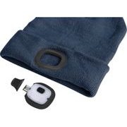 EXTOL LIGHT ČEPICE S ČELOVKOU 4X25LM, USB NABÍJENÍ, TMAVĚ MODRÁ, ECONOMY, UNIVERZÁLNÍ VELIKOST, 100% ACRYL, 43456 - ČEPICE, KŠILTOVKY, PONOŽKY A JINÉ - PŘÍSLUŠENSTVÍ