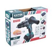 EXTOL INDUSTRIAL VRTACÍ ŠROUBOVÁK AKU S PŘÍKLEPEM SHARE20V, BRUSHLESS, 20V LI-ION, 2AH, 8791800 - PŘÍKLEPOVÝ ŠROUBOVÁK 18V - 20V - AKU NÁŘADÍ