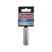 FORTUM HLAVICE NÁSTRČNÁ PRODLOUŽENA 1/4", 13MM, L 50MM, 4701526 - NÁSTRČNÉ HLAVICE, OŘECHY - RUČNÍ NÁŘADÍ