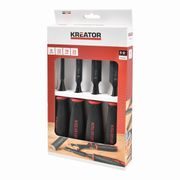KREATOR KRTH23709 DLÁTA NA DŘEVO SADA 6, 12, 19, 25MM 4KS TPR - DLÁTA - RUČNÍ NÁŘADÍ