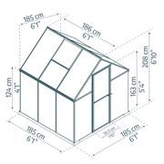 PALRAM - CANOPIA MULTILINE 6' X 6' POLYKARBONÁTOVÝ SKLENÍK (185 X 185 CM) - SKLENÍK, FOLIOVNÍK - ZAHRADA