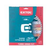 EXTOL INDUSTRIAL KOTOUČ DIAMANTOVÝ ŘEZNÝ, TURBO GRIND CUT, SUCHÉ I MOKRÉ ŘEZÁNÍ, O 230X22,2X2,6MM, 8703065 - DIA KOTOUČ 230 MM - PŘÍSLUŠENSTVÍ