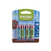 EXTOL ENERGY BATERIE ALKALICKÉ, 4KS, 1,5V AA (LR6), 42011 - BATERIE AA, AAA, 9V ... - DŮM A DOMÁCNOST, ELEKTRO..