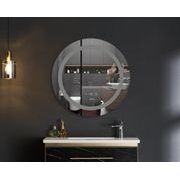 KOUPELNOVÉ ZRCADLO S LED OSVĚTLENÍM, PROTIZAMLŽOVACÍ FUNKCÍ, REGULACÍ JASU A HODINKAMI, MC02-80 PLAI | MC02-80 PLAIN PROCRAFT - ZRCADLA - SANITA