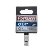 FORTUM HLAVICE NÁSTRČNÁ 1/4", 6MM, L 25MM, 4701406 - NÁSTRČNÉ HLAVICE, OŘECHY - RUČNÍ NÁŘADÍ