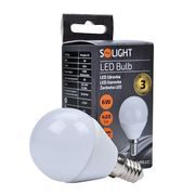 LED ŽÁROVKA, MINIGLOBE, 6W, E14, 4000K, 510LM, BÍLÉ PROVEDENÍ - PATICE E14 (ÚZKÝ ZÁVIT) - SVÍTIDLA