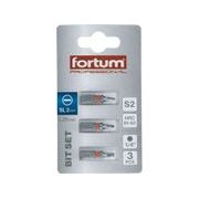 FORTUM HROT PLOCHÝ SADA 3KS, 3X25MM, S2, 4741103 - STANDARDNÍ BITY PŘÍMÉ - PŘÍSLUŠENSTVÍ