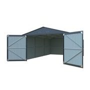 RIWALL PRO RMCG 20X13 ANTHRACITE KOVOVÁ GARÁŽ 3,8 X 6 M SE SEDLOVOU STŘECHOU ANTRACIT - PŘÍSTŘEŠKY VCHODOVÉ, PRO AUTA - DŮM A DOMÁCNOST, ELEKTRO..