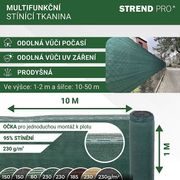 STÍNÍCÍ TKANINA EXTRA 1,0X10M, 230G/M2, UV, STÍNĚNÍ 95% - ZAHRADNÍ TEXTILIE, TKANINY - ZAHRADA