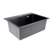 NEREZOVÝ DŘEZ MIXXUS MH5843 DECOR GRAPHITE SE SIFONEM, GRAFITOVÝ | MH5843 DECOR GRAPHITE MIXXUS - DŘEZY - SANITA
