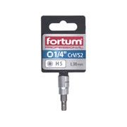 FORTUM HLAVICE ZÁSTRČNÁ 1/4" IMBUS, H 5, L 38MM, 4701605 - ZÁSTRČNÉ HLAVICE - RUČNÍ NÁŘADÍ
