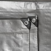 PLACHTA PROCRAFT ST8X12 200G/M2 NEPROMOKAVÁ S OKY 8X12 M STŘÍBRNÁ | ST8X12 PROCRAFT - EXTRA SILNÉ 200G/M2 - DÍLNA A GARÁŽ