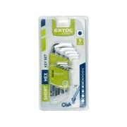 EXTOL CRAFT L-KLÍČE IMBUS, SADA 9KS, 1,5-10MM, KRÁTKÉ, 66000 - L - KLÍČE - RUČNÍ NÁŘADÍ