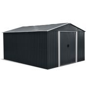 RIWALL PRO RMSA 12X10 ANTHRACITE ZAHRADNÍ DOMEK KOVOVÝ 3 X 3,7 M SE SEDLOVOU STŘECHOU ANTRACIT - ZAHRADNÍ DOMKY{% if kategorie.adresa_nazvy[0] != zbozi.kategorie.nazev %} - DŮM A DOMÁCNOST, ELEKTRO..{% endif %}
