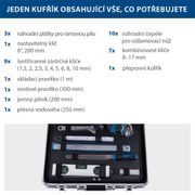 SCHEPPACH TB 200 HLINÍKOVÝ KUFR S NÁŘADÍM, 141 DÍLŮ - SADY NÁŘADÍ - RUČNÍ NÁŘADÍ