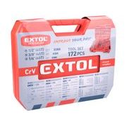 EXTOL PREMIUM 121171N1 HLAVICE NÁSTRČNÉ, SADA 172KS, 1/4", 3/8" A 1/2", CRV, 8818346 - SADY NÁŘADÍ - RUČNÍ NÁŘADÍ