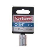 FORTUM HLAVICE NÁSTRČNÁ 1/4", 13MM, L 25MM, 4701413 - NÁSTRČNÉ HLAVICE, OŘECHY - RUČNÍ NÁŘADÍ