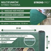STÍNÍCÍ TKANINA 1,0X25M, 150G/M2, UV, STÍNĚNÍ 85% - ZAHRADNÍ TEXTILIE, TKANINY - ZAHRADA