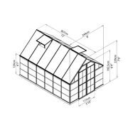 PALRAM - CANOPIA BALANCE 8X12 SILVER POLYKARBONÁTOVÝ SKLENÍK - SKLENÍK, FOLIOVNÍK - ZAHRADA