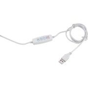 EXTOL LIGHT LAMPA STOLNÍ S LUPOU, USB NAPÁJENÍ, BÍLÁ, 2400LM, 3 BARVY SVĚTLA, 5X ZVĚTŠENÍ, 43161 - LED SVĚTLA - SVÍTIDLA