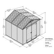 PALRAM SKYLIGHT SÉRIE 8 HNĚDÝ ZAHRADNÍ DOMEK 8X8 S MOŽNOSTÍ PRODLOUŽENÍ - ZAHRADNÍ DOMKY - DŮM A DOMÁCNOST, ELEKTRO..