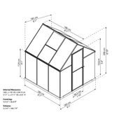 PALRAM - CANOPIA MULTILINE 6X6 POLYKARBONÁTOVÝ SKLENÍK - SKLENÍK, FOLIOVNÍK - ZAHRADA