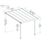 PALRAM - CANOPIA CAPRI 3000 ANTRACIT 3 X 3 HLINÍKOVÁ (MONTOVANÁ) PERGOLA - PERGOLY - DŮM A DOMÁCNOST, ELEKTRO..