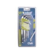 EXTOL CRAFT L-KLÍČE IMBUS, SADA 9KS, 1,5-10MM, 66001 - L - KLÍČE - RUČNÍ NÁŘADÍ