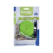 EXTOL CRAFT PÁS UPÍNACÍ RÁČNOVÝ S HÁKY, 5M X 25MM, MAX. 150KG, 9681 - UPÍNACÍ PÁSY (KURTNY) A GUMY - DÍLNA A GARÁŽ