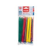EXTOL PREMIUM PÁSKY STAHOVACÍ BAREVNÉ, 150X2,5MM, 100KS, (4X25KS), 4 BARVY, NYLON PA66, 8856194 - STAHOVACÍ PÁSKY, ZDRHY - DÍLNA A GARÁŽ