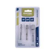 EXTOL CRAFT ADAPTÉRY DO VRTAČKY, 1/4"-3/8"-1/2", 32600 - DRŽÁKY BITŮ - PŘÍSLUŠENSTVÍ