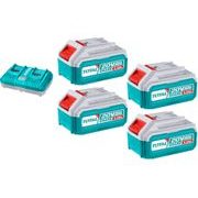 TOTAL SADA BATERIÍ A NABÍJEČKY, 20V LI-ION, 4000MAH, INDUSTRIAL, TFBCLI20244 - ZNAČKA TOTAL{% if kategorie.adresa_nazvy[0] != zbozi.kategorie.nazev %} - ELEKTRICKÉ NÁŘADÍ{% endif %}