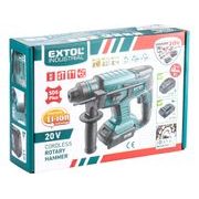 EXTOL INDUSTRIAL KLADIVO VRTACÍ AKU SHARE20V, 1,7J, SDS PLUS, BRUSHLESS, 20V LI-ION, 2000MAH, 8791818 - AKU VRTACÍ, SEKACÍ A KOMBINOVANÁ KLADIVA - AKU NÁŘADÍ