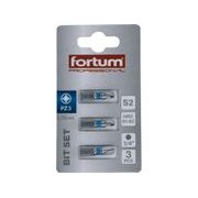 FORTUM HROT KŘÍŽOVÝ POZIDRIV, SADA 3KS, PZ 3X25MM, S2, 4741303 - STANDARDNÍ BITY PZ - PŘÍSLUŠENSTVÍ