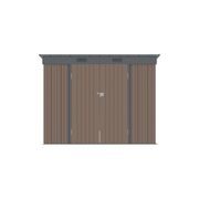 RIWALL PRO RMSP 6X8 BROWN ZAHRADNÍ DOMEK KOVOVÝ 2,4 X 1,8 M S PULTOVOU STŘECHOU HNĚDÝ - ZAHRADNÍ DOMKY - DŮM A DOMÁCNOST, ELEKTRO..