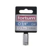 FORTUM HLAVICE NÁSTRČNÁ 1/4", 9MM, L 25MM, 4701409 - NÁSTRČNÉ HLAVICE, OŘECHY - RUČNÍ NÁŘADÍ