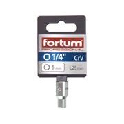 FORTUM HLAVICE NÁSTRČNÁ 1/4", 5MM, L 25MM, 4701404 - NÁSTRČNÉ HLAVICE, OŘECHY - RUČNÍ NÁŘADÍ