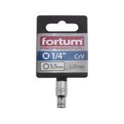 FORTUM HLAVICE NÁSTRČNÁ 1/4", 5,5MM, L 25MM, 4701405 - NÁSTRČNÉ HLAVICE, OŘECHY - RUČNÍ NÁŘADÍ