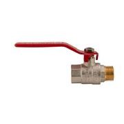 KULOVÝ KOHOUT PÁKOVÝ ČERVENÝ, KR.215 1/2"FM | KR.215 1/2"FM PROCRAFT - PŘÍSLUŠENSTVÍ (KOHOUTY, ŠROUBENÍ,...) - SANITA