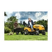 RIWALL PRO RLT 92 T TRAVNÍ TRAKTOR SE ZADNÍM VÝHOZEM A 6-TI STUPŇOVOU PŘEVODOVKOU TRANSMATIC + NÁRAZNÍK - ZAHRADNÍ TRAKTOR 1-VÁLEC - ZAHRADA