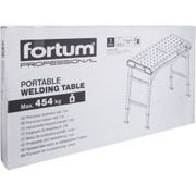 FORTUM STŮL SVAŘOVACÍ PŘENOSNÝ, 107X53CM, VÝŠKA 70-93CM, 4759970 - PRACOVNÍ STOLY - DÍLNA A GARÁŽ