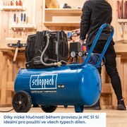 SCHEPPACH HC 51 SI TICHÝ BEZOLEJOVÝ DVOUVÁLCOVÝ KOMPRESOR 50 L - BEZOLEJOVÉ KOMPRESORY - PNEU NÁŘADÍ