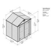 PALRAM - CANOPIA SKYLIGHT 6X5 HNĚDÝ ZAHRADNÍ DOMEK - ZAHRADNÍ DOMKY - DŮM A DOMÁCNOST, ELEKTRO..
