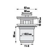 BALLETTO VÝPUSŤ UMYVADLOVÁ CLICK–CLACK, DVOJITÁ, 81097 - UMYVADLOVÉ BATERIE - SANITA