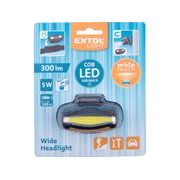 EXTOL LIGHT ČELOVKA ŠIROKOÚHLÁ 300LM, 5W COB LED, 43109 - KAPESNÍ SVÍTILNY A ČELOVKY - SVÍTIDLA