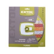 EXTOL CRAFT KOTOUČ DIAMANTOVÝ ŘEZNÝ, TURBO - SUCHÉ I MOKRÉ ŘEZÁNÍ, O 230X22,2X2,8MM, 108855 - DIA KOTOUČ 230 MM - PŘÍSLUŠENSTVÍ