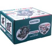EXTOL INDUSTRIAL PILA KOTOUČOVÁ AKU SHARE20V, 165MM, BRUSHLESS, 20V LI-ION, 2AH, 8791822 - PILY DO 165MM - AKU NÁŘADÍ