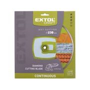 EXTOL CRAFT KOTOUČ DIAMANTOVÝ ŘEZNÝ CELOOBVODOVÝ - MOKRÉ ŘEZÁNÍ, O 230X22,2X2,8MM, 108835 - DIA KOTOUČ 230 MM - PŘÍSLUŠENSTVÍ